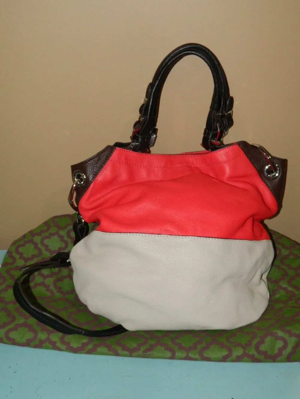 orYANY Sydney Colorblock Pebble Hobo Bag with Dust Bag